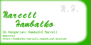 marcell hambalko business card