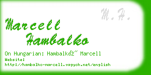 marcell hambalko business card